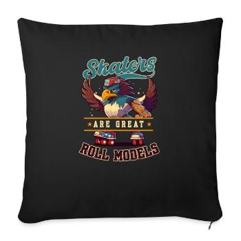 Roller Derby Skaters Great Roll Model Eagle - Sofa pillowcase 17,3'' x 17,3'' (45 x 45 cm) - black - Front