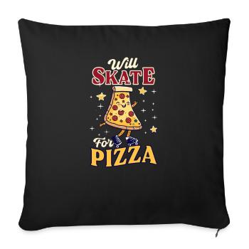 Roller Derby Skate Für Pizza - Sofakissenbezug 45 x 45 cm - Schwarz - Vorne