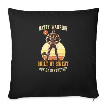 Natty Bodybuilder Natty Warrior Sweat Not - Housse de coussin décorative 45 x 45 cm - noir - Devant