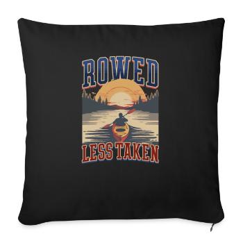 Kayak ramé moins pris - Housse de coussin décorative 45 x 45 cm - noir - Devant