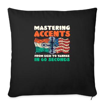 Accents de mastering amérindiens Desi Yankee - Housse de coussin décorative 45 x 45 cm - noir - Devant