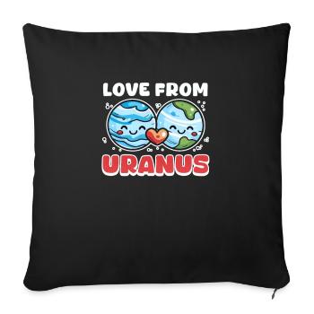 Uranus Love from Uranus - Sofa pillowcase 17,3'' x 17,3'' (45 x 45 cm) - black - Front