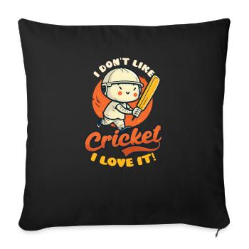 Cricket Player Don't Like Cricket Love It - Sofa pillowcase 17,3'' x 17,3'' (45 x 45 cm) - black - Front