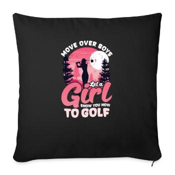 Golfen Move Over Jungen - Sofakissenbezug 45 x 45 cm - Schwarz - Vorne