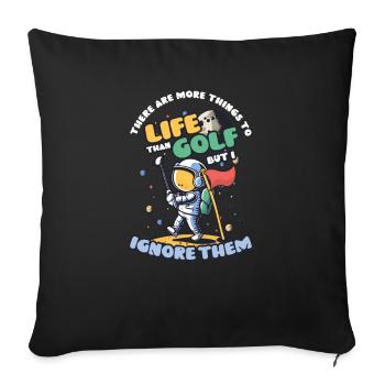 Golfen Mehr Dinge als Golf ignorieren - Sofakissenbezug 45 x 45 cm - Schwarz - Vorne