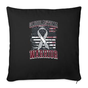Glioblastoma Awareness Glioblastoma Awareness - Sofa pillowcase 17,3'' x 17,3'' (45 x 45 cm) - black - Front
