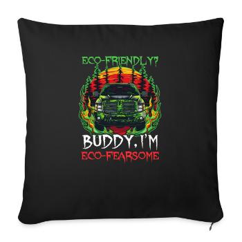 Amateur de voitures diesel respectueux de l’environnement Je suis éco-redoutable - Housse de coussin décorative 45 x 45 cm - noir - Devant