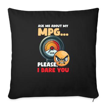 Diesel Car Lover Ask Me About MPG... Please - Sofa pillowcase 17,3'' x 17,3'' (45 x 45 cm) - black - Front