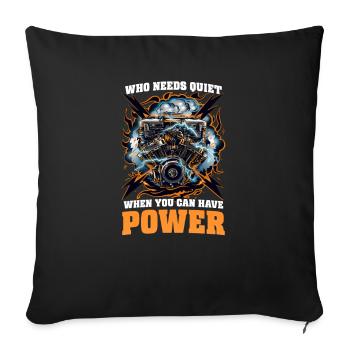 Diesel Car Lover Who Needs Quiet When Can Have Pow - Sofa pillowcase 17,3'' x 17,3'' (45 x 45 cm) - black - Front