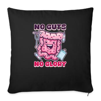 GI-Krankenschwester ohne Mut ohne Ruhm - Sofakissenbezug 45 x 45 cm - Schwarz - Vorne