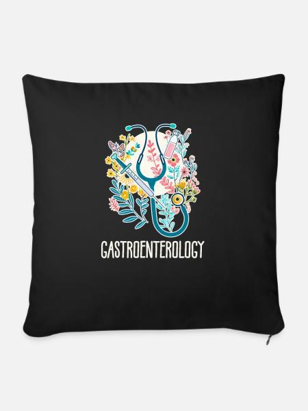 GI-Krankenschwester Gastroenterologie - Sofakissenbezug 45 x 45 cm - Schwarz