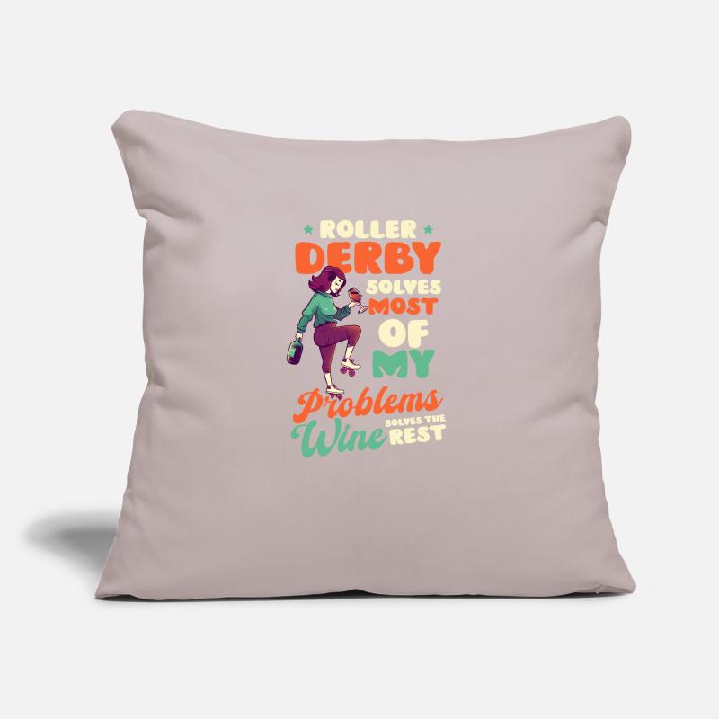 Roller Derby Solves Most Of Problems Wine Rest Sofa pillowcase 17,3'' x 17,3'' (45 x 45 cm)
