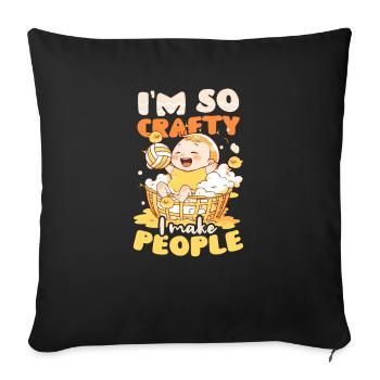 Volleyball Pregnancy Crafty Make People - Sofa pillowcase 17,3'' x 17,3'' (45 x 45 cm) - black - Front