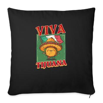 Tijuana Viva Tijuana - Housse de coussin décorative 45 x 45 cm - noir - Devant