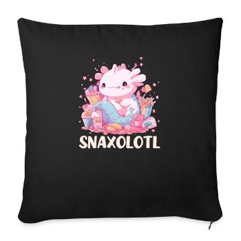 Axolotl Snaxolotl - Sofa pillowcase 17,3'' x 17,3'' (45 x 45 cm) - black - Front