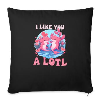 Axolotl comme vous beaucoup - Housse de coussin décorative 45 x 45 cm - noir - Devant
