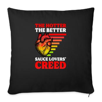 Hot Sauce Aficionado The Hotter the Better - Sofa pillowcase 17,3'' x 17,3'' (45 x 45 cm) - black - Front