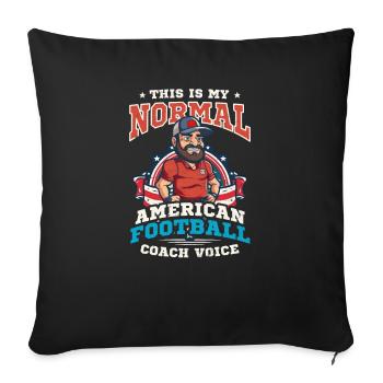 Entraîneur de football du 4 juillet C’est ma voix normale - Housse de coussin décorative 45 x 45 cm - noir - Devant