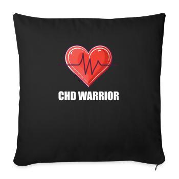 Conscience CHD Warrior - Housse de coussin décorative 45 x 45 cm - noir - Devant