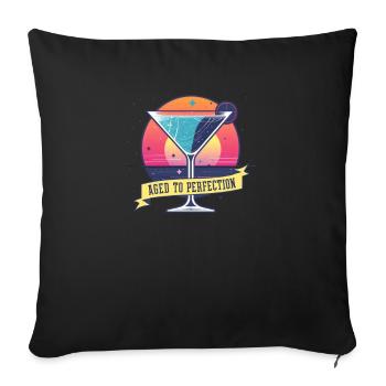 90 Years Old Aged to Perfection - Sofa pillowcase 17,3'' x 17,3'' (45 x 45 cm) - black - Front