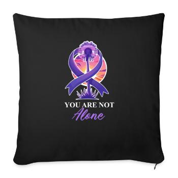 Domestic Violence You Are Not Alone - Sofa pillowcase 17,3'' x 17,3'' (45 x 45 cm) - black - Front