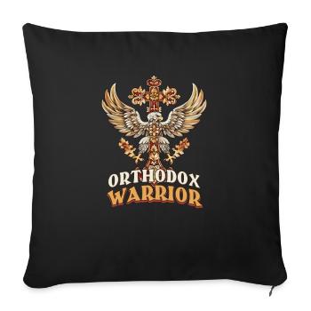 Orthodox Orthodox Warrior - Sofa pillowcase 17,3'' x 17,3'' (45 x 45 cm) - black - Front