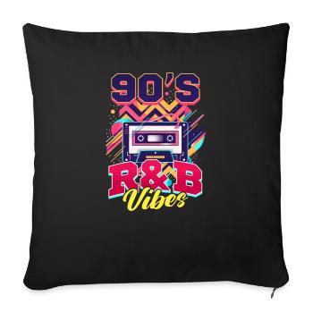 90s R&B 90'S R&B Vibes - Sofa pillowcase 17,3'' x 17,3'' (45 x 45 cm) - black - Front