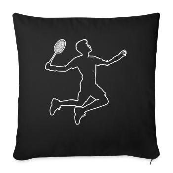 Badminton Badminton Women's Squash Men's Badminton - Sofa pillowcase 17,3'' x 17,3'' (45 x 45 cm) - black - Front