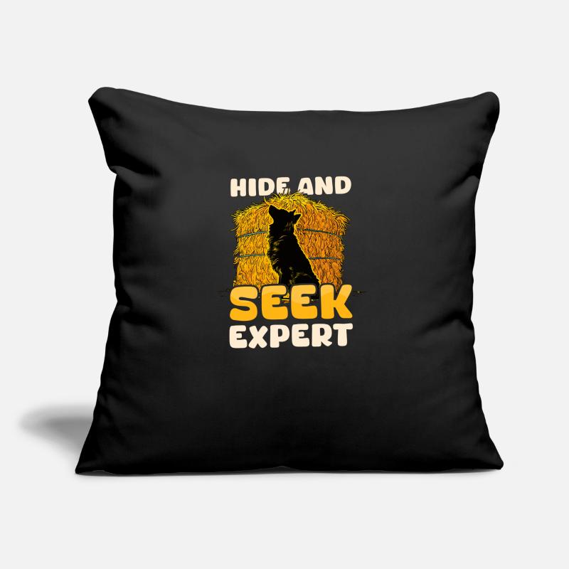 Barn Hunt Expert cache-cache Housse de coussin décorative 45 x 45 cm