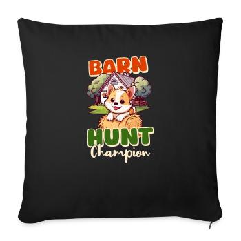 Barn Hunt Barn Hunt Champion - Sofa pillowcase 17,3'' x 17,3'' (45 x 45 cm) - black - Front