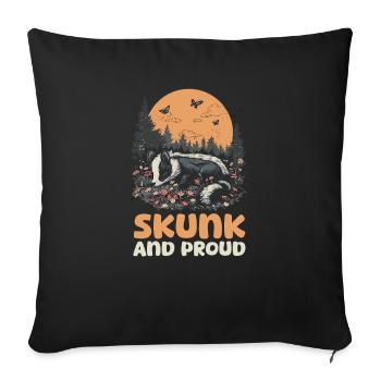 Skunk Skunk et Proud - Housse de coussin décorative 45 x 45 cm - noir - Devant
