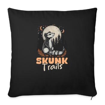 Skunk Skunk Trails - Housse de coussin décorative 45 x 45 cm - noir - Devant