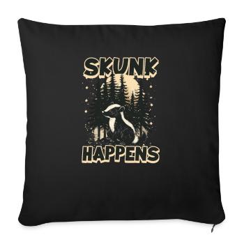 Skunk Skunk se produit - Housse de coussin décorative 45 x 45 cm - noir - Devant