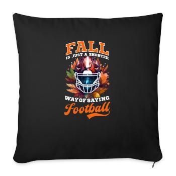 Thanksgiving Football Fall Shorter Way Football - Housse de coussin décorative 45 x 45 cm - noir - Devant