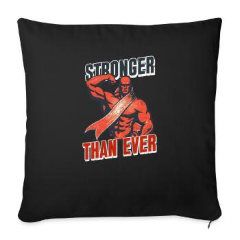 Un survivant d’anévrisme cérébral plus fort que jamais - Housse de coussin décorative 45 x 45 cm - noir - Devant