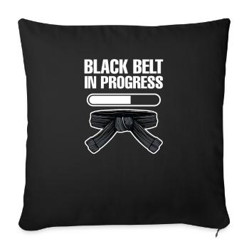 Jiu Jitsu Black Belt In Progress - Sofa pillowcase 17,3'' x 17,3'' (45 x 45 cm) - black - Front