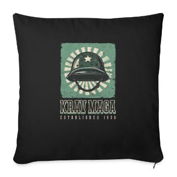 Krav Maga Créé en 1930 - Housse de coussin décorative 45 x 45 cm - noir - Devant