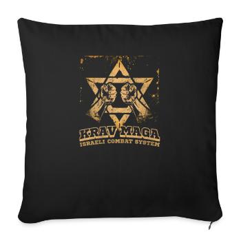 Système de combat israélien Krav Maga - Housse de coussin décorative 45 x 45 cm - noir - Devant