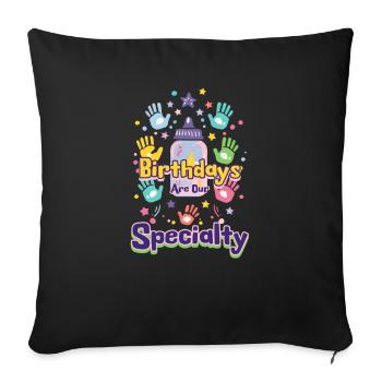 L&D Nurse Birthdays Are Our Specialty - Sofa pillowcase 17,3'' x 17,3'' (45 x 45 cm) - black - Front