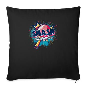 Spécialiste du Ping Pong Smash - Housse de coussin décorative 45 x 45 cm - noir - Devant