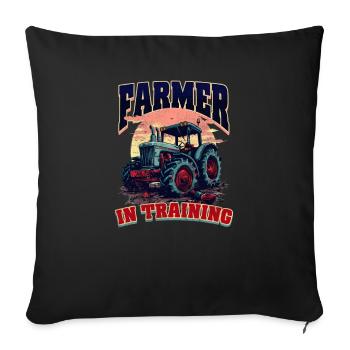 Farmer Farmer In Training - Sofa pillowcase 17,3'' x 17,3'' (45 x 45 cm) - black - Front