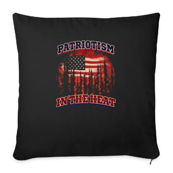 Patriotismus eines Feuerwehrmanns in der Hitze - Sofakissenbezug 45 x 45 cm - Schwarz - Vorne