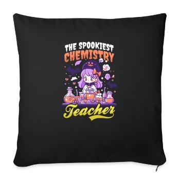 Halloween Chemistry Teacher Spookiest Teacher - Sofa pillowcase 17,3'' x 17,3'' (45 x 45 cm) - black - Front