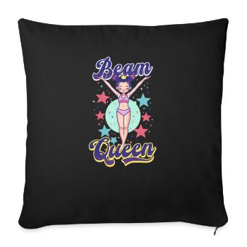Gymnastics Beam Queen - Sofa pillowcase 17,3'' x 17,3'' (45 x 45 cm) - black - Front