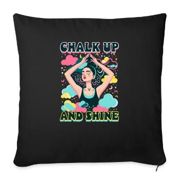 Gymnastics Chalk Up And Shine - Sofa pillowcase 17,3'' x 17,3'' (45 x 45 cm) - black - Front