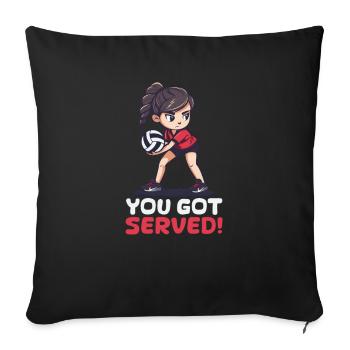 Drôle de volley-ball que vous avez servi ! - Housse de coussin décorative 45 x 45 cm - noir - Devant