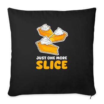 Tarte à la citrouille Juste une tranche de plus - Housse de coussin décorative 45 x 45 cm - noir - Devant