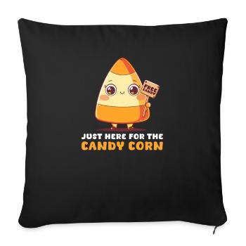 Candy Corn Juste ici pour le Candy Corn - Housse de coussin décorative 45 x 45 cm - noir - Devant