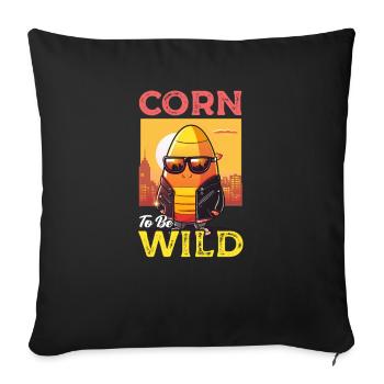 Candy Corn Corn Um Wild zu sein - Sofakissenbezug 45 x 45 cm - Schwarz - Vorne
