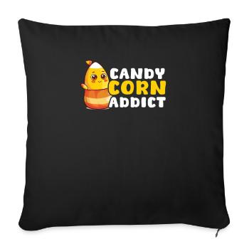 Candy Corn Candy Corn Addict - Housse de coussin décorative 45 x 45 cm - noir - Devant